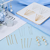 4 Sets 4 Styles Brass Flat Head Pins & Eye Pins Sets KK-SP0002-39-3