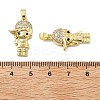 Boy Brass Micro Pave Cubic Zirconia Pendants KK-M325-15A-G-3