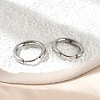 Tarnish Resistant 304 Stainless Steel Hoop Earrings LS-EJEW-P177-P-07-4