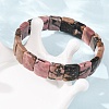 Natural Hypersthene Beaded Stretch Bracelets for Unisex G-K303-02C-3