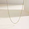 304 Stainless Steel Round Ball Snake Chain Necklaces for Women NJEW-K288-01GP-2