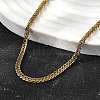 3MM 304 Stainless Steel Wheat Chain Necklaces for Men STAS-V011-03D-G-2