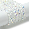 Transparent Electroplate Glass Beads Strands GLAA-K064-04A-AB03-1