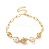 Brass Micro Pave Cubic Zirconia Link Bracelets BJEW-P342-10G-1