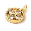 Rack Plating Brass Micro Pave Cubic Zirconia Pendants KK-K377-47G-2