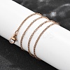 201 Stainless Steel Twisted Chain Necklaces NJEW-R023-09RG-1