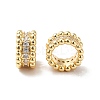 Brass Micro Pave Cubic Zirconia Large Hole Beads KK-M233-20G-1