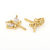 Brass Micro Pave Cubic Zirconia Charms ZIRC-L096-06G-2