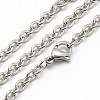 Tarnish Resistant Trendy Unisex 304 Stainless Steel Cable Chain Necklaces NJEW-M047-C-01-1