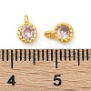 Brass Pave Cubic Zirconia Pendants KK-H204-03G-04-3