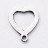 Non-Tarnish 304 Stainless Steel Open Heart Charms LS-STAS-G215-14P-1