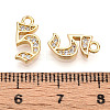 Brass Micro Pave Cubic Zirconia Charms KK-N261-104F-G-3