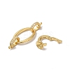 Rack Plating Brass Micro Pave Clear Cubic Zirconia Fold Over Clasps KK-A222-08G-2