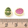 Printed Handmade Polymer Clay Beads CLAY-I016-04-3