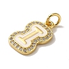 Brass Micro Pave Cubic Zirconia Pendants KK-K354-02G-I-2