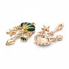 Alloy Enamel Pendants ENAM-S126-118A-NR-3