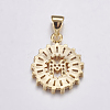 Long-Lasting Plated & Rack Plating Brass Micro Pave Cubic Zirconia Letter Pendants ZIRC-A007-03M-G-2