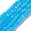 Baking Paint Imitation Jade Glass Bead Strands DGLA-A034-J8MM-A13-1
