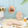 4Pcs Natural Wood Carved Onlay Applique Craft WOOD-FG0001-64A-5