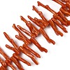 Opaque Acrylic Imitation Coral Beads Strands SACR-P033-01A-08-1