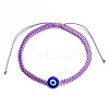 Evil Eye Lampwork Bead Braided Bead Bracelets NE0234-12-1