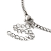 Non-Tarnish 304 Stainless Steel Curb Chain Necklace STAS-C079-19P-3