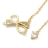 Rack Plating Brass Micro Pave Clear Cubic Zirconia Big Pendants KK-Z064-12G-01-2