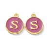 Golden Plated Alloy Enamel Charms ENAM-XCP0001-13S-1