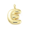 Rack Plating Brass Balloon Letter Pendants KK-C050-01G-E-1