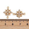Brass Pave Clear Cubic Zirconia Connector Charms KK-C115-23G-3