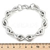 304 Stainless Steel Infinity Link Chain Bracelets for Women Men BJEW-F488-53B-P-5