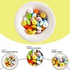 100Pcs 12MM Silicone Abacus Beads Silicone Beads Bulk Colorful Spacer Beads Silicone Bead Kit for Keychains Bracelets Necklaces DIY Crafts Making JX320A-5