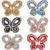 6Pcs 6 Colors Opaque Acrlyic Sparkling Rhinestones Beads MACR-SC0001-79-1