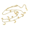 304 Stainless Steel Bib Necklaces for Women NJEW-A065-01B-G-2