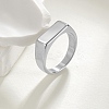 304 Stainless Steel Rectangle Finger Rings for Women LS-RJEW-B120-01P-1