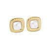 316 Surgical Stainless Steel & CCB Imitation Pearl Stud Earrings for Women STAS-B063-03G-03-1