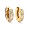 Clear Cubic Zirconia Hinged Hoop Earrings KK-D079-06G-1