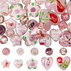 40Pcs 10 Styles Mixed Styles Handmade Lampwork Beads LAMP-PA0001-68B-1