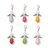 Angel ABS Plastic Imitation Pearl & Acrylic Pendants Decorations HJEW-JM03638-2