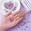 100Pcs 5 Colors Handmade Foil Glass Charms FOIL-CJ0001-09-5