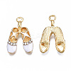 Rack Plating Alloy Enamel Pendants LS-ENAM-T011-130B-3