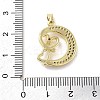 Brass Micro Pave Cubic Zirconia Pendants KK-F877-18G-3