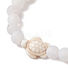 Dyed Natural Weathered Agate Round Beads Stretch Bracelets BJEW-JB11078-3
