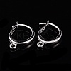 Rhodium Plated 925 Sterling Silver Leverback Earring Findings X-STER-I017-087P-4