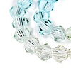 Gradient Color Baking Paint Glass Bead Strands DGLA-A039-T6mm-A07-3