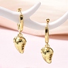 Brass Cubic Zirconia Hoop Earrings EJEW-Q015-01G-F-1