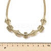 304 Stainless Steel Irregular Twisted Chain Spiral Bib Necklaces for Women NJEW-B127-01G-03-3