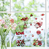 8 Sheets 8 Styles Valentine's Day PVC Waterproof Wall Stickers DIY-WH0345-065-5