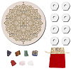 CREATCABIN Flat Round Wooden Tarot Plates DJEW-CN0001-21B-1