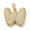 Brass Micro Pave Cubic Zirconia Pendants KK-E061-03G-23-1